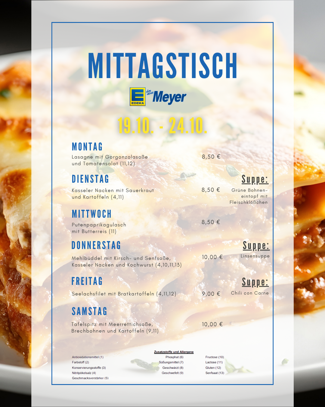 EDEKA Meyer Wrist, Mittagstisch KW 43